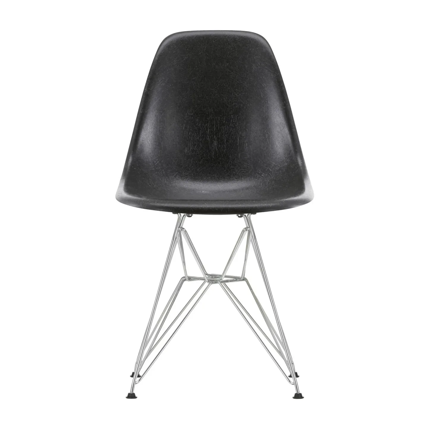 Vitra Eames Fiberglass Side Chair DSR stol Elephant hide grey-Chrome