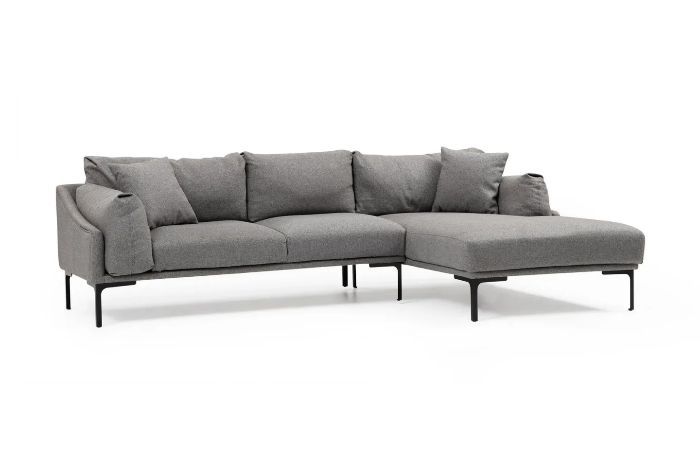 Glenure Soffa m. Divan 4-sits - Grå