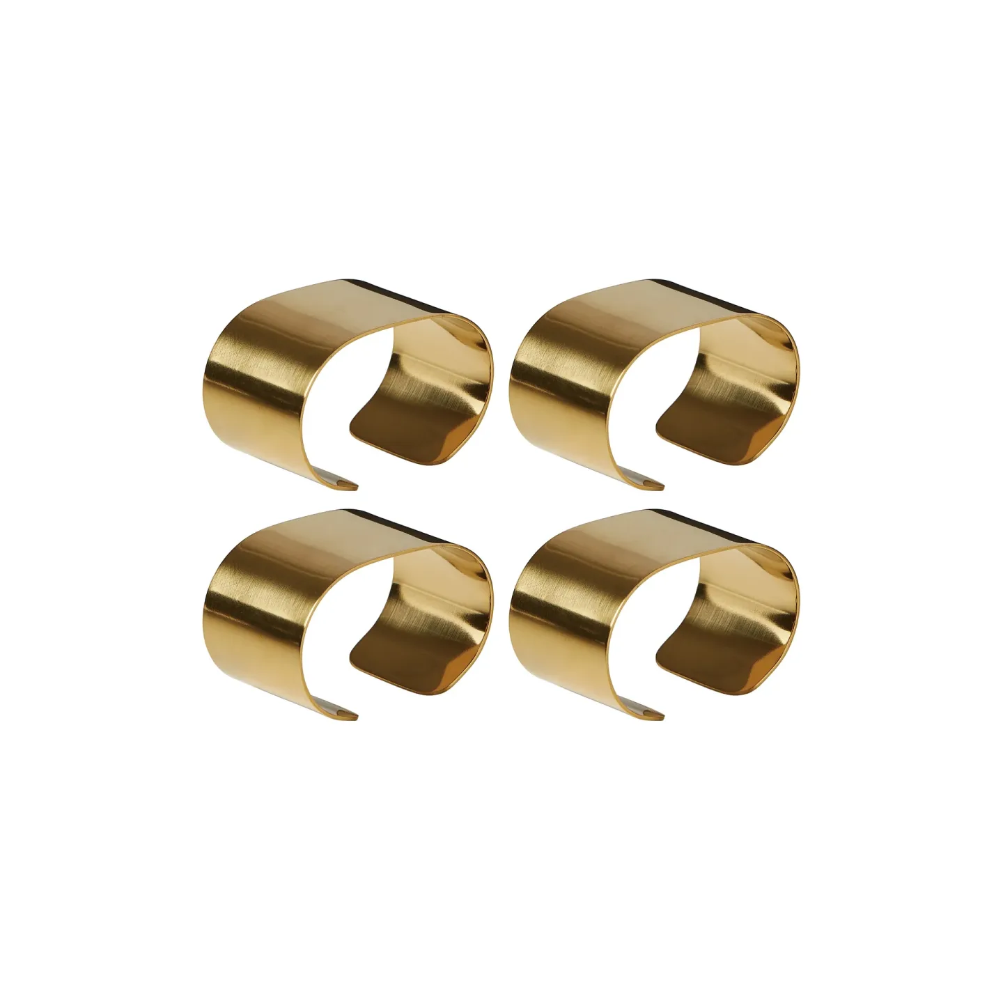 Aida Raw Serviettenringe 4er Pack Gold