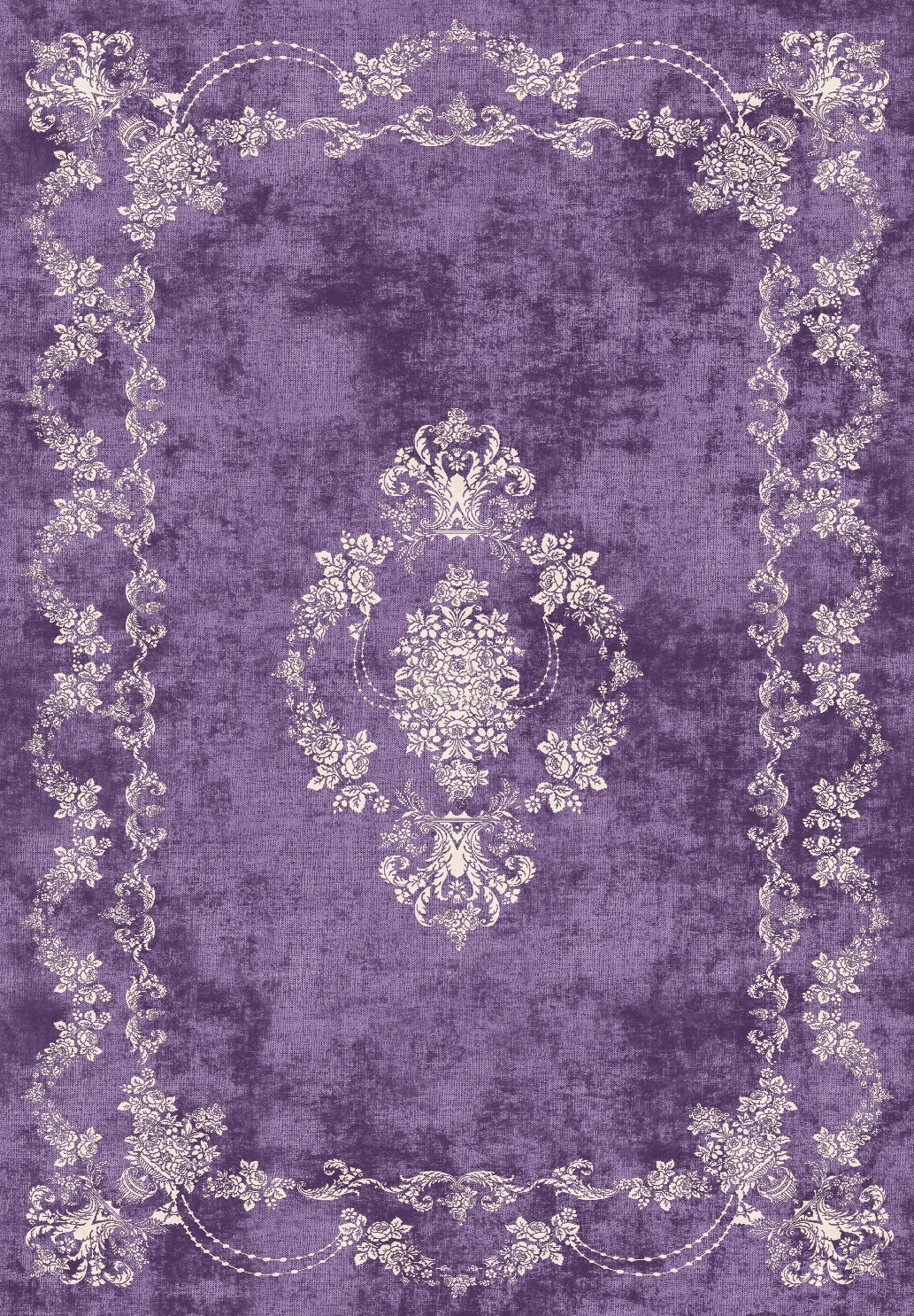 Wilton-teppe - Taknis (lilla) (Størrelse: 130 x 190 cm)