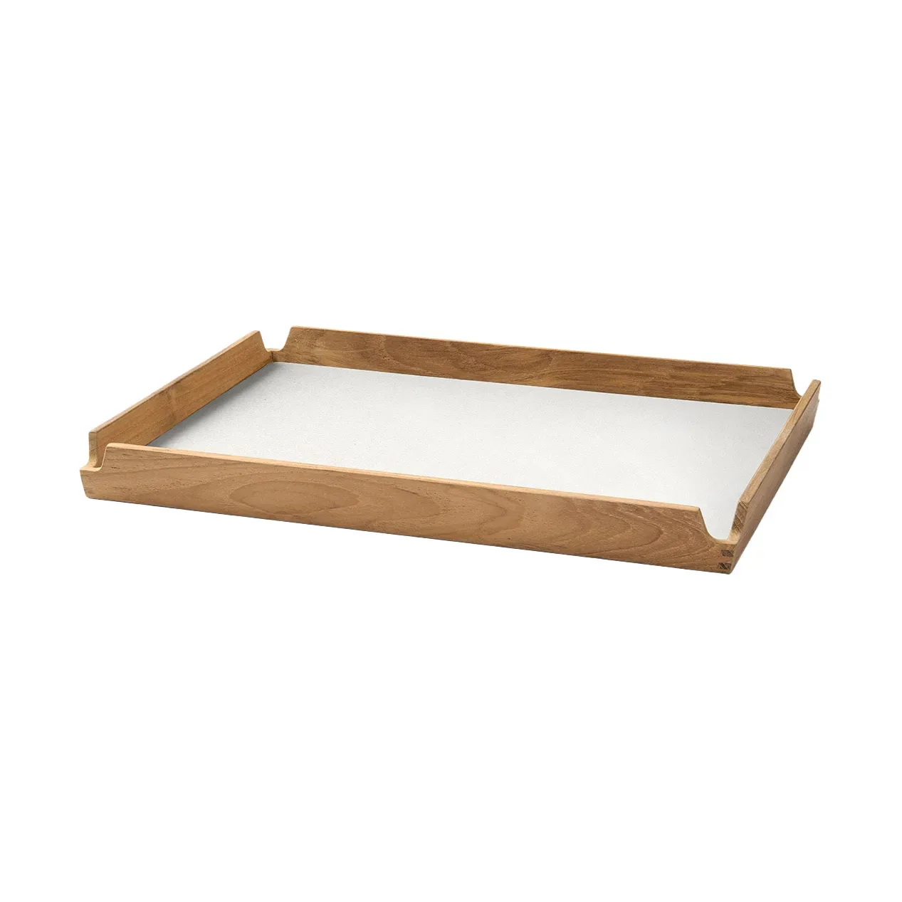 LIND DNA Airy Teak-Tablett square M Nupo pure white
