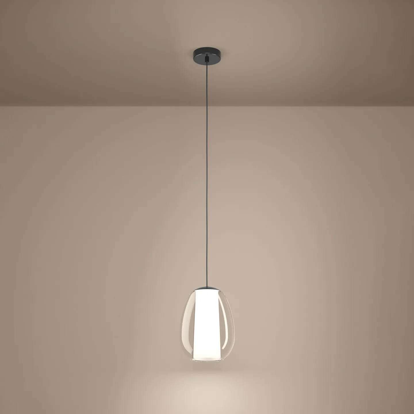 Menorca LED-hänglampa, nickel, Ø 22 cm CCT – Stars of Light - Vardagsrum - Modern - Glas - Med en ljuskälla