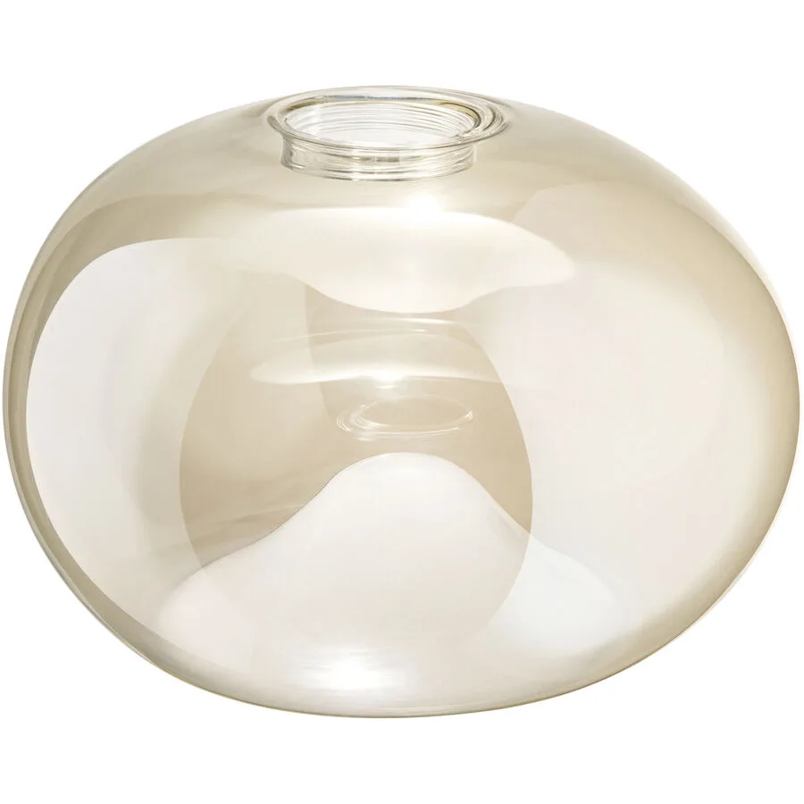 Lampenschirm Isa Braun Glas 33 cm 20 cm - Farbe: cognac