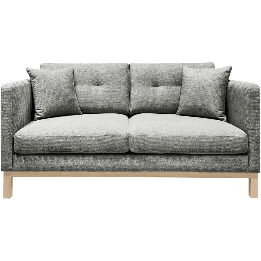Sofa Woody Grau Stoff 155 cm 89 cm