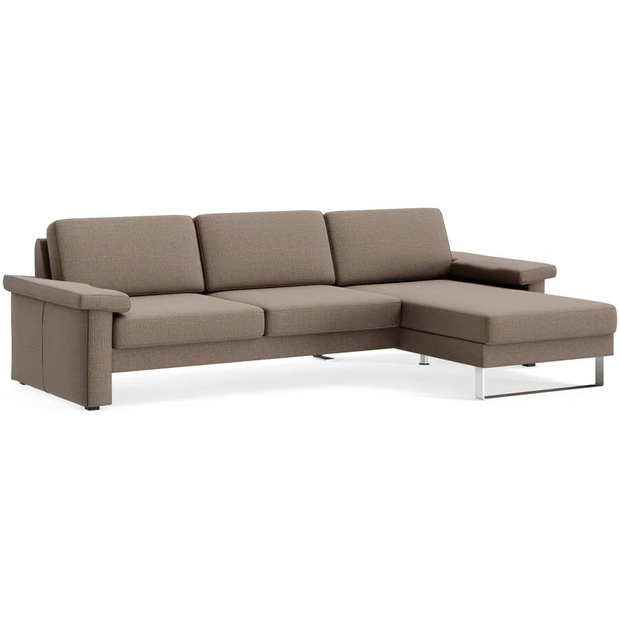 Ecksofa Devin Braun Stoff 267 cm 157 cm - Möbel Konfigurator: Traummöbel individuell zusammenstellen
