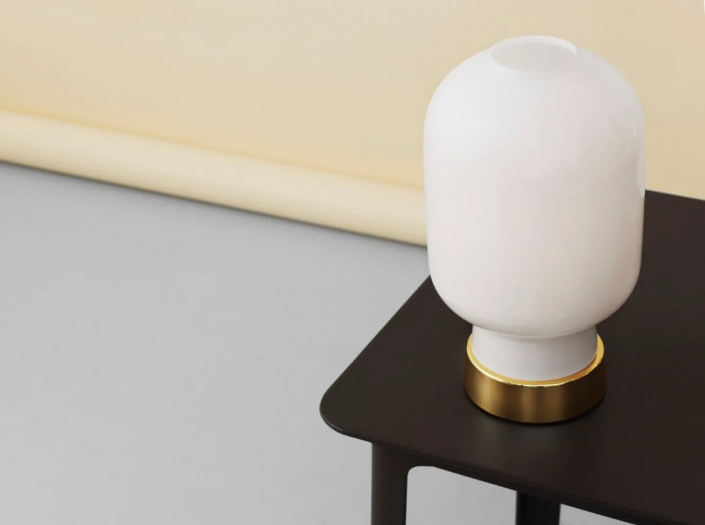 Amp Tischleuchte Weiß/Messing - Normann Copenhagen - Wohnzimmer - Glas