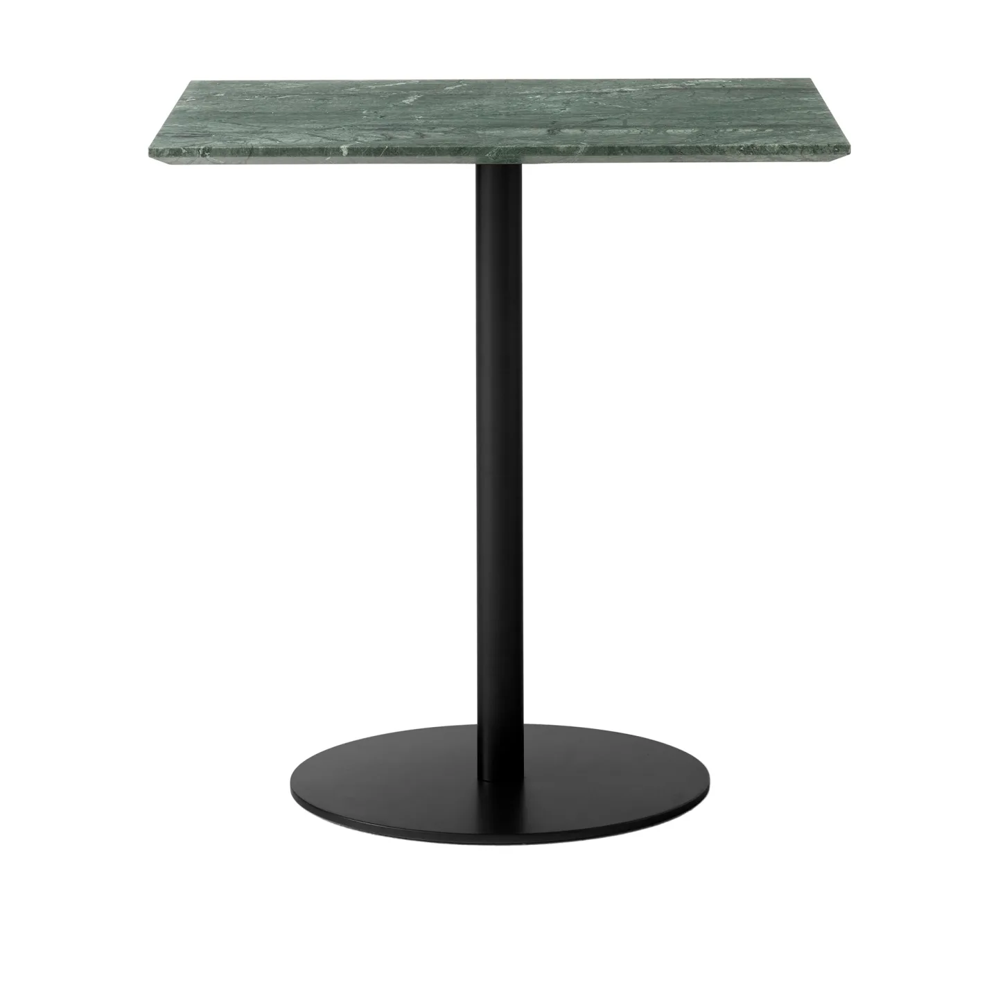 &Tradition - In Between Café Table SK16 L60 W70 H73 cm Matt black center base Marble Verde Guatemala - Sidobord - Sami Kallio - Grön - Metall/Sten