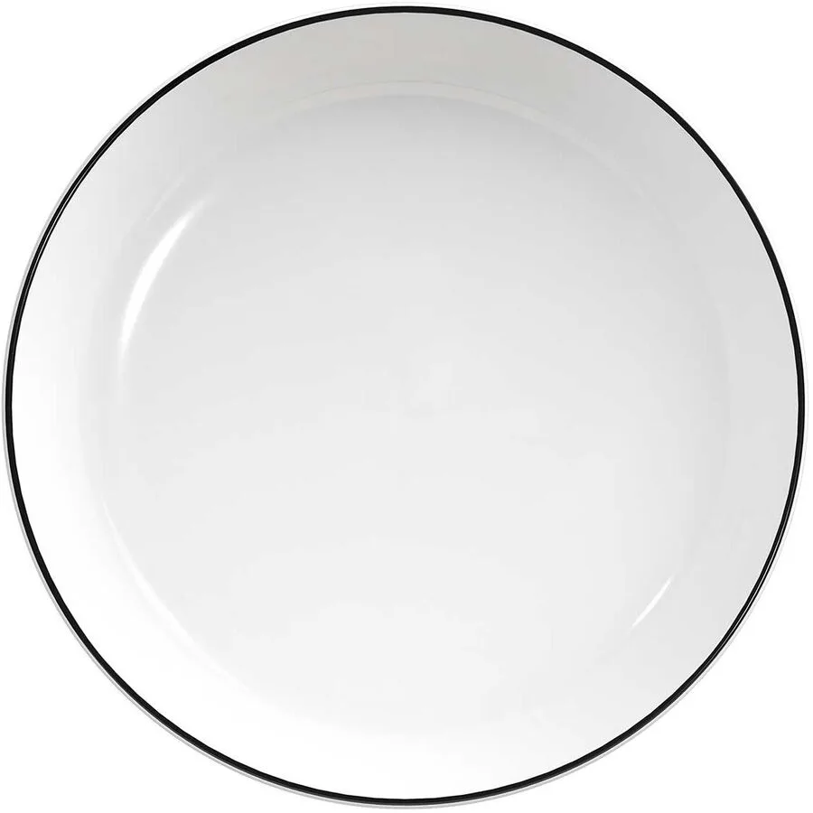 Teller tief Nordika weiss/schwarz Porzellan D 24 cm 1 Stk