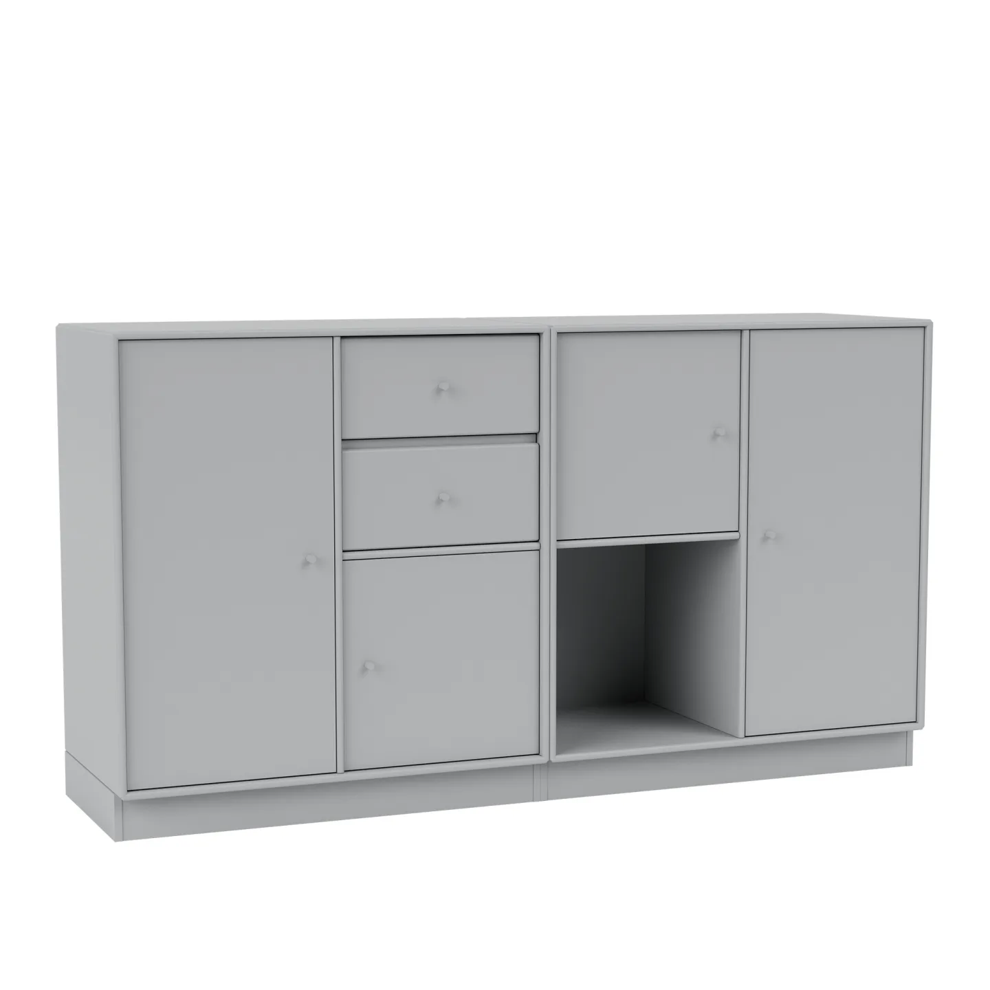 Montana - Couple Sideboard - Nordic / Matt Chrome Legs - Skänkar och sideboards - Peter J. Lassen - Grå