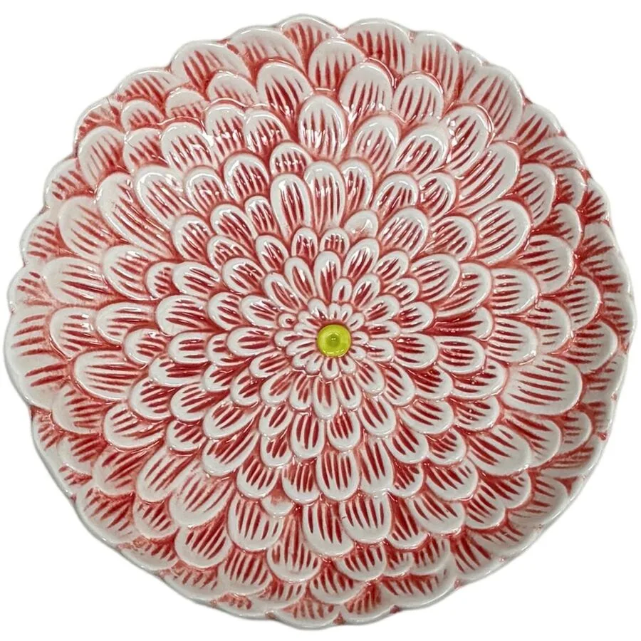 Teller flach Flora Pink Steinzeug D16 cm