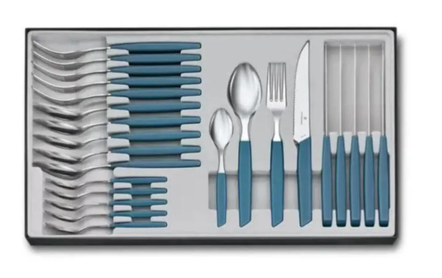 Alltron Besteck-Set Swiss Modern, 24-teilig Von Victorinox Blau | Schubiger Möbel
