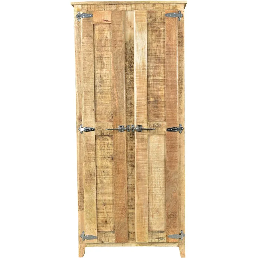 Schrank Fiori natur Mangoholz Massivholz B 80 H 180 cm