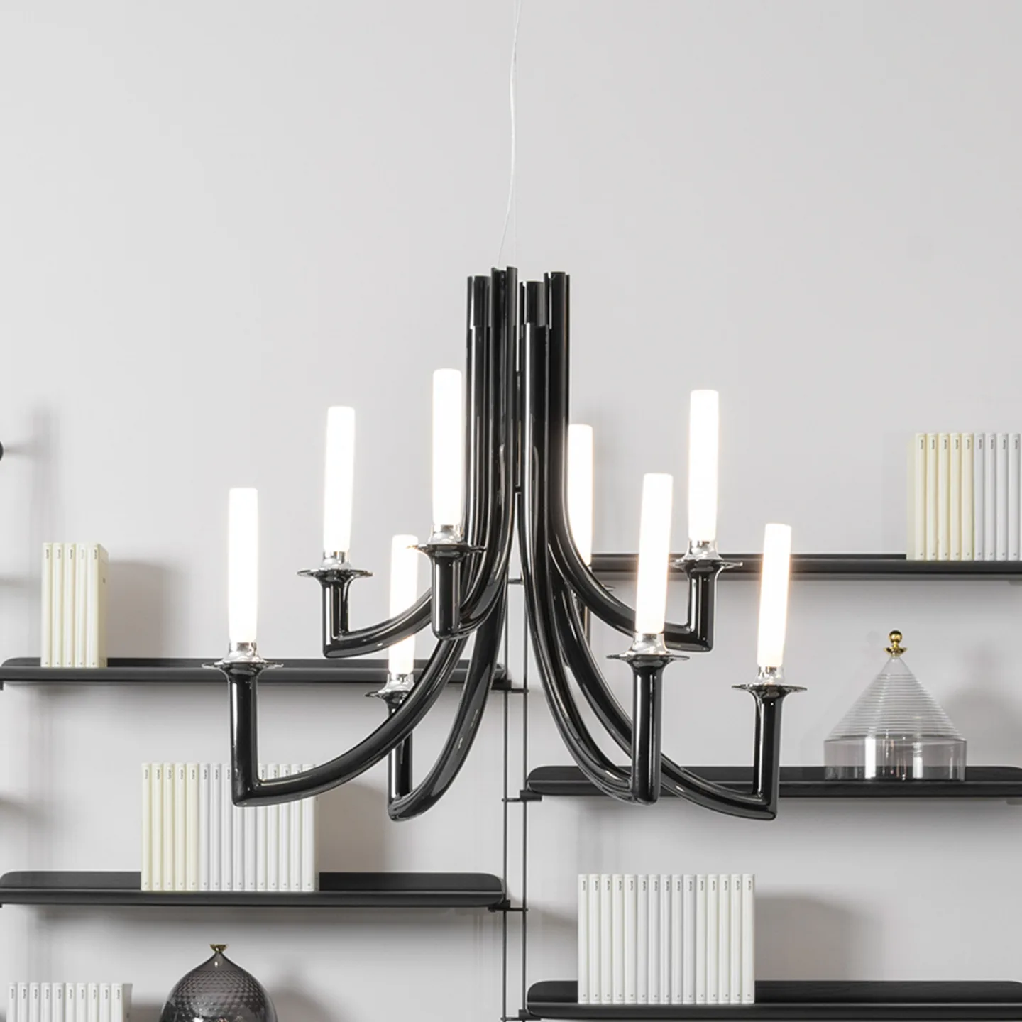 Khan Pendelleuchte Black - Kartell - Wohnzimmer - Design - Kunststoff - Mehrflammig