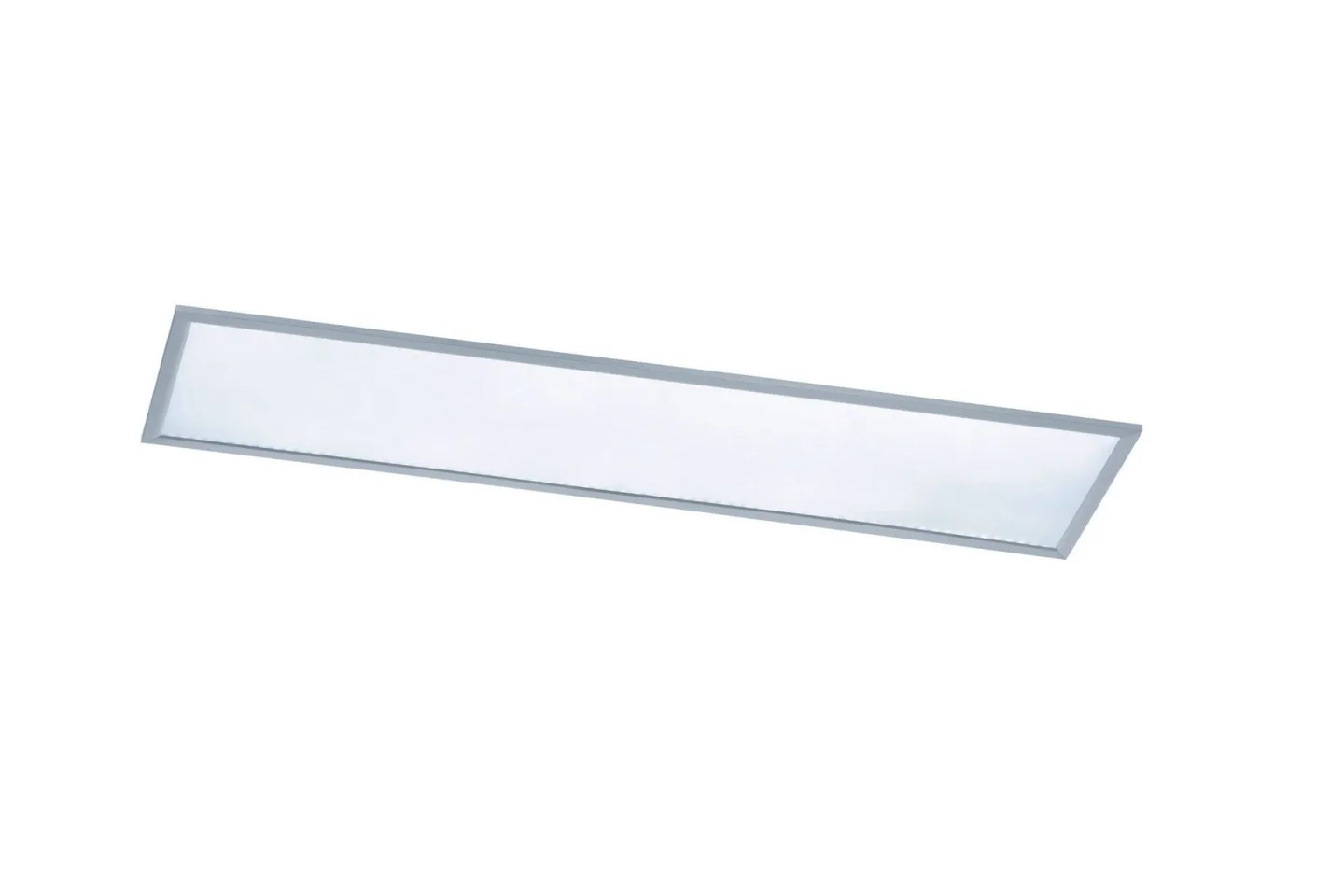 Phoenix LED Plafond 120x30cm borstad stål - Borstad stål/Vit