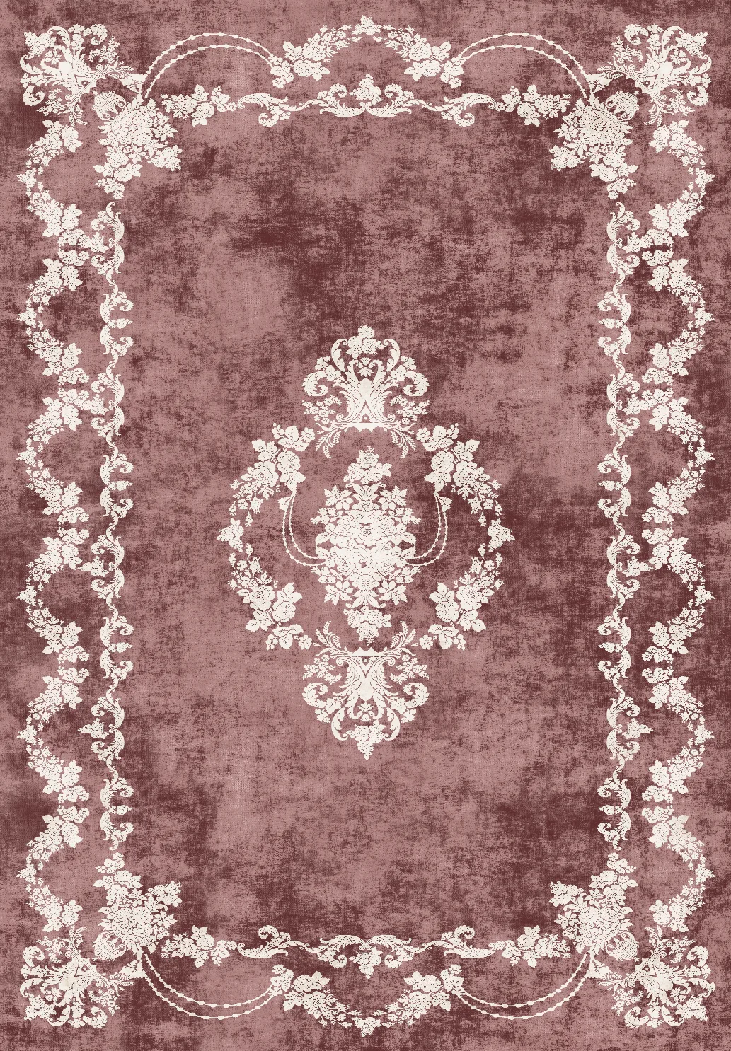 Wilton-teppe - Taknis (rød) (Størrelse: 160 x 230 cm)