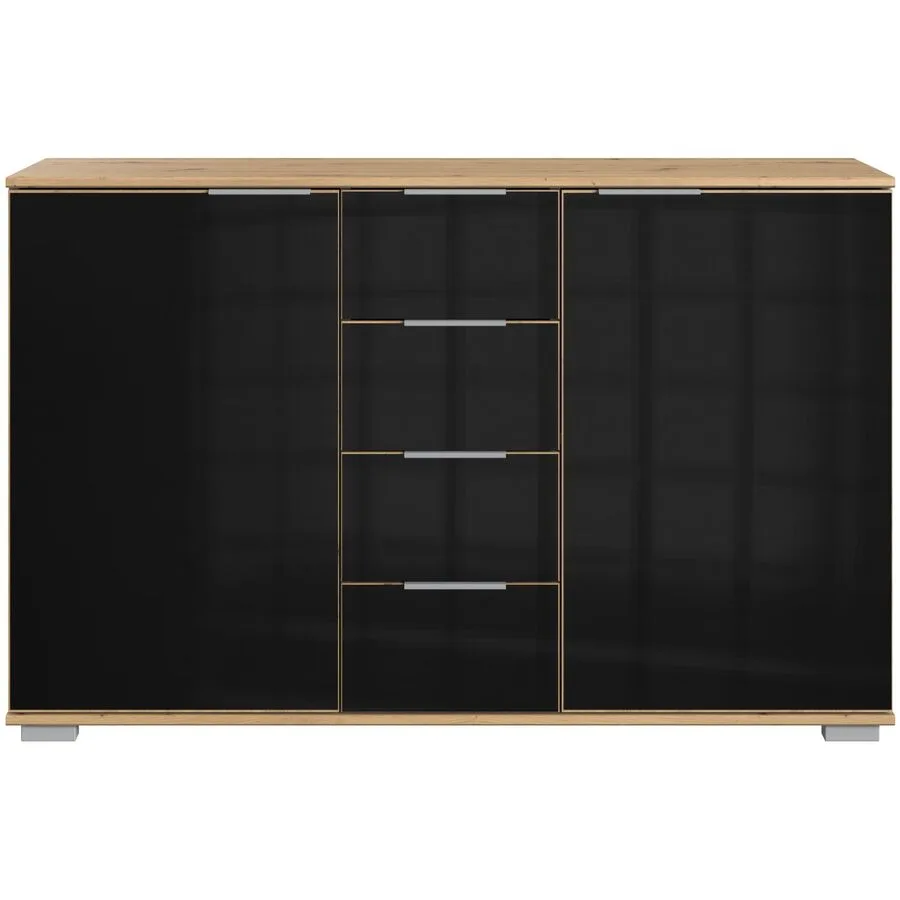 Kommode Peyton C schwarz Holzwerkstoff B 130 H 83 cm