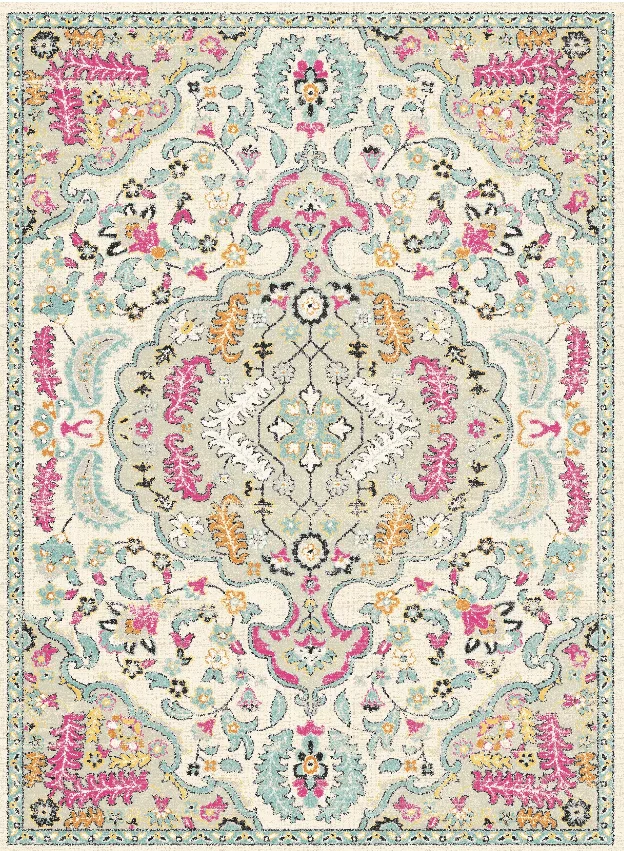 Wilton-teppe - Lastres (multi) (Størrelse: 80 x 250 cm)