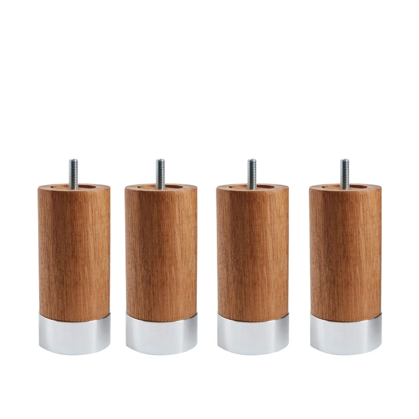 Carpe Diem Beds - Cylinder Sängben Oak With Alu. Foot 17 cm - Sängben - Träfärgad