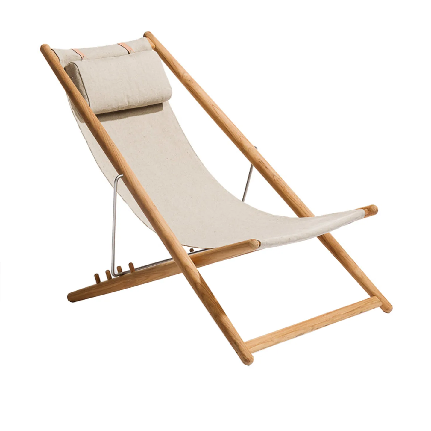 Skargaarden - H55 Lounge Chair Teak/Light Grey Ashe - Solstolar - Björn Hultén - Trä