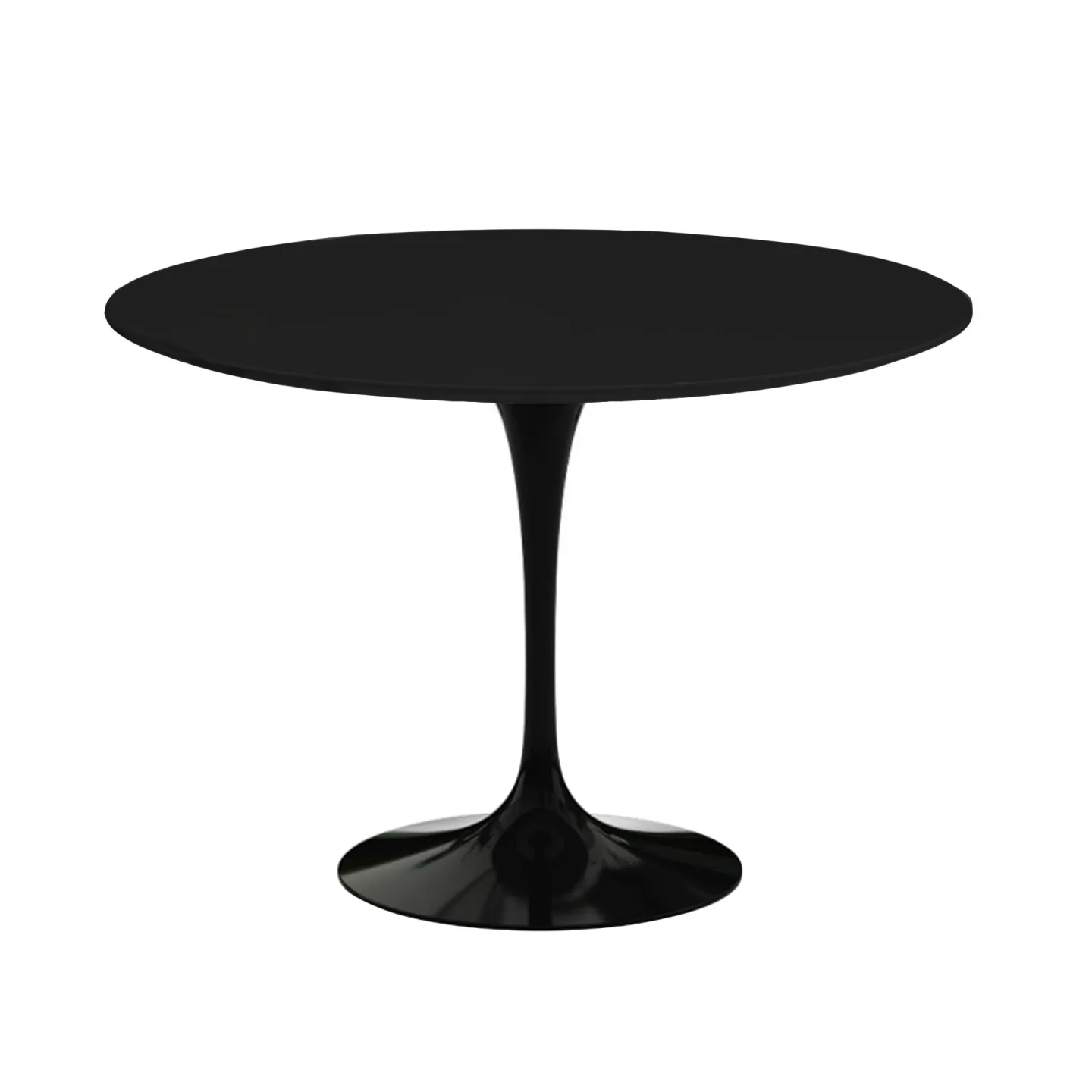 Knoll - Saarinen Round Table - Matbord, Ø 107 cm, Svart underrede, skiva i Svart laminat - Matbord - Eero Saarinen - Svart - Laminat/Metall