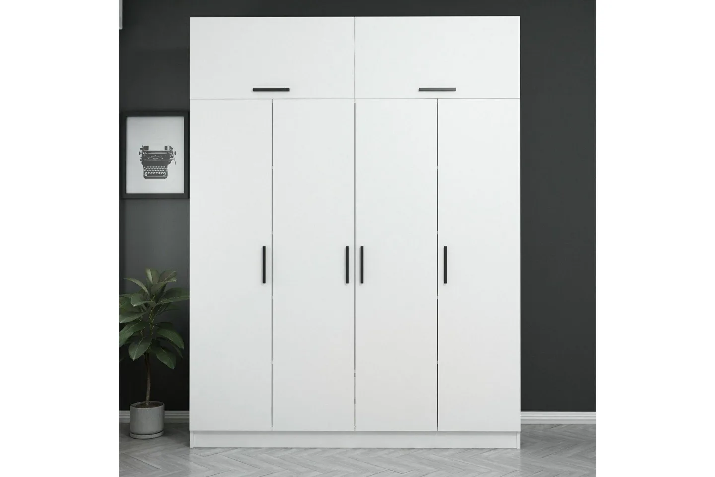 Fruitland Garderob 180 cm - Vit