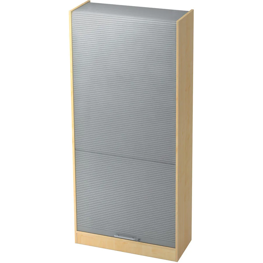 Aktenschrank Office Silber, Ahorn Dekor Holzwerkstoff, Kunststoff B 90 cm H 200.4 cm