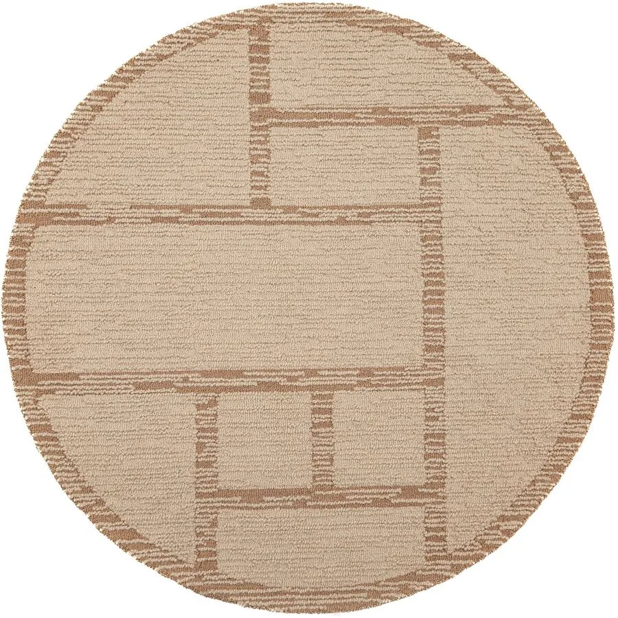 Teppich Holland Natur Architektonisch 100% Wolle 160 x 160 cm