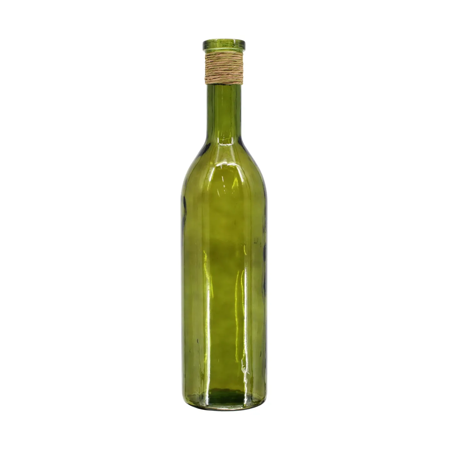 Decofinder Vase Flasche Glas, Olivgrün H: 75 cm | Schubiger Möbel