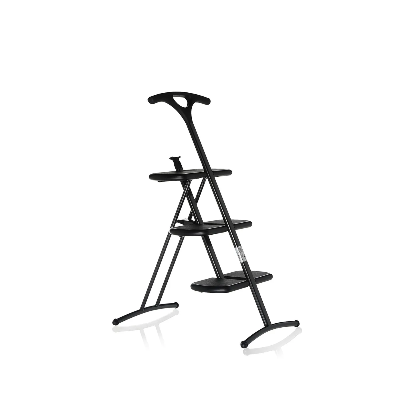 Kartell - Tiramisu Stepladder 7000, Metallized Dark Grey, 3 Foot Steps - Pallar - Andries Van Onck - Grå - Metall/Plast