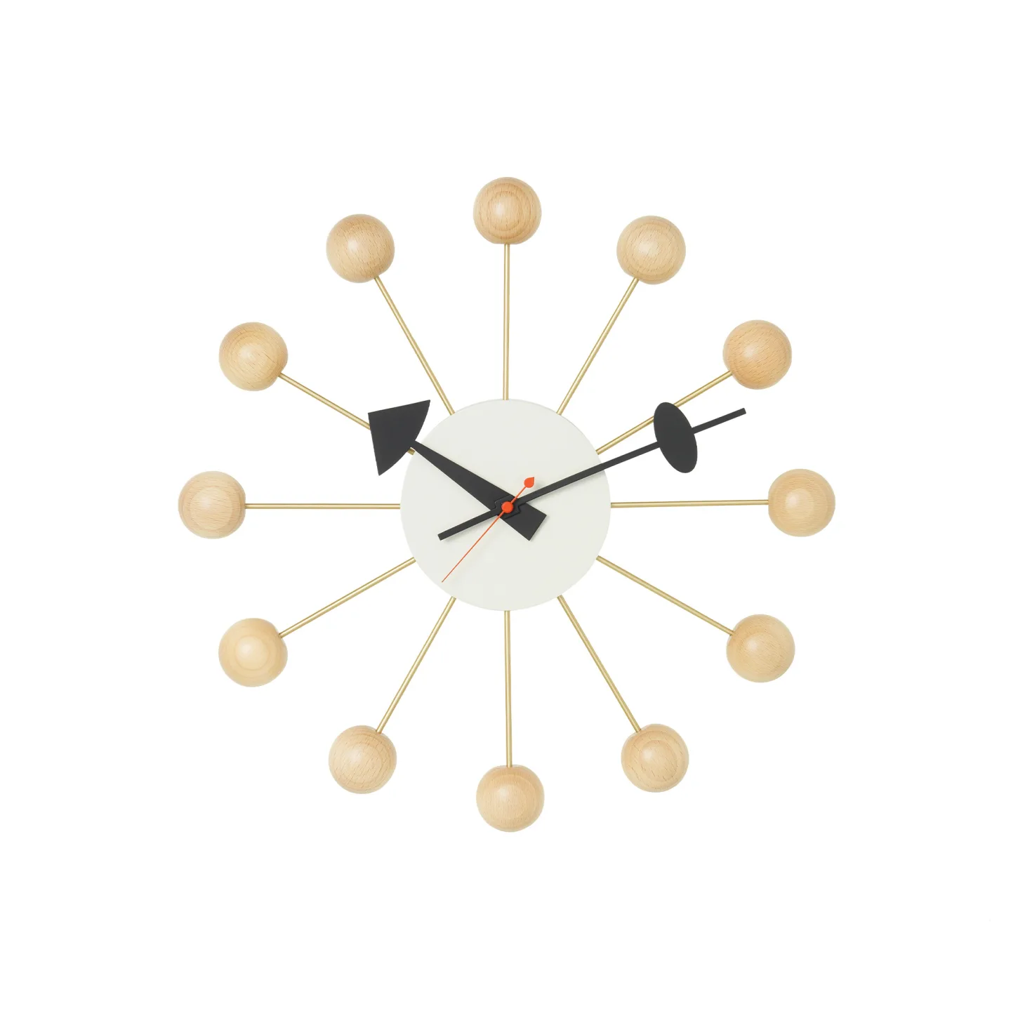 Vitra - Ball Clock väggklocka Natural - Klockor - George Nelson - Brun