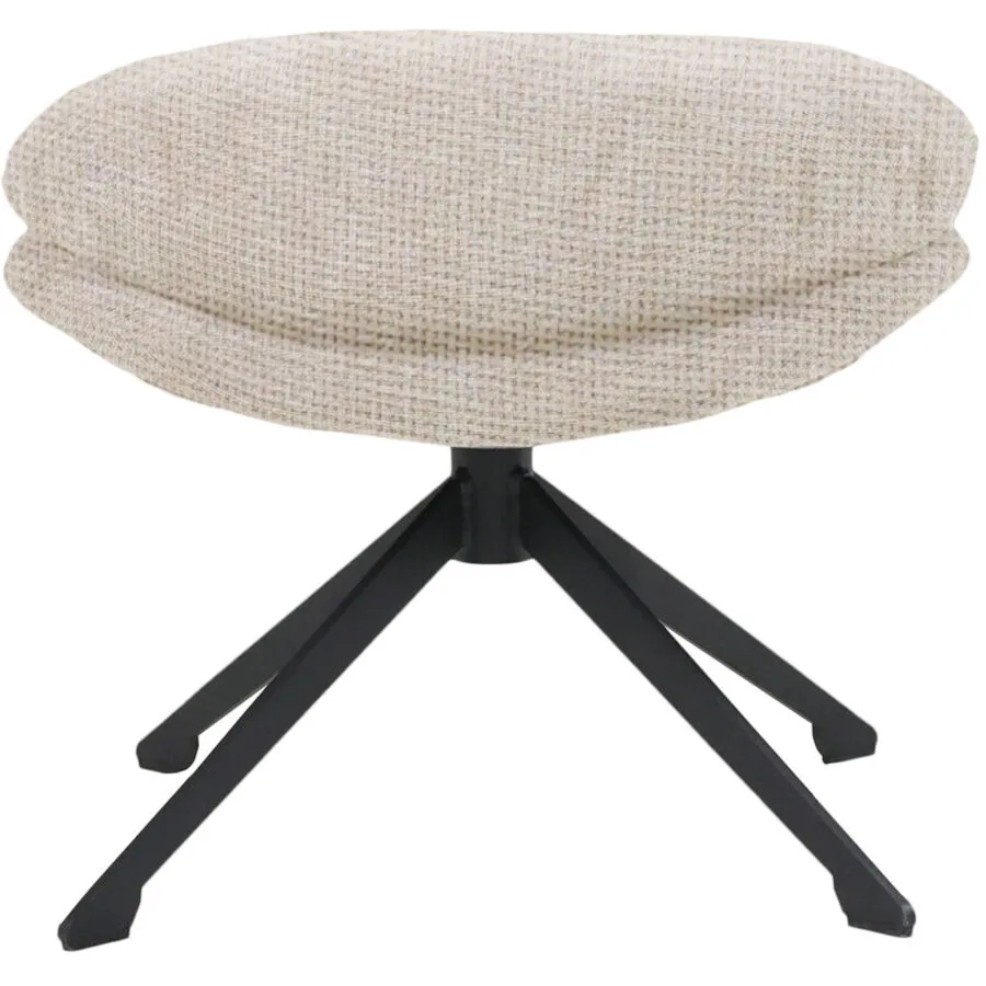 Hocker Polly beige Polyester/Metall B 64 H 30 cm