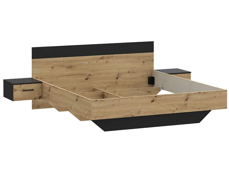 Bett AARAU 180x200cm spanplatte artisan eiche