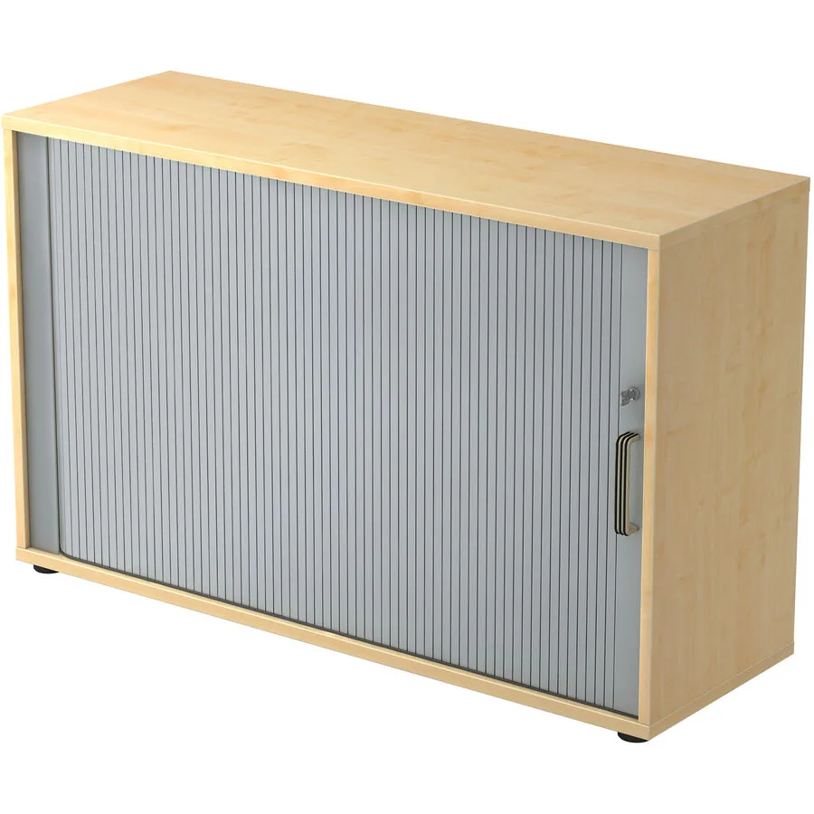 Aktenschrank Office Silber, Ahorn Holzwerkstoff, Kunststoff B 120 cm H 74.8 cm
