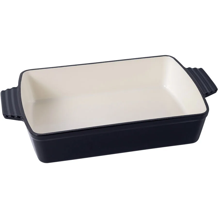 Auflaufform Cara schwarz Gusseisen Rechteckig B 35.5 T 21 cm