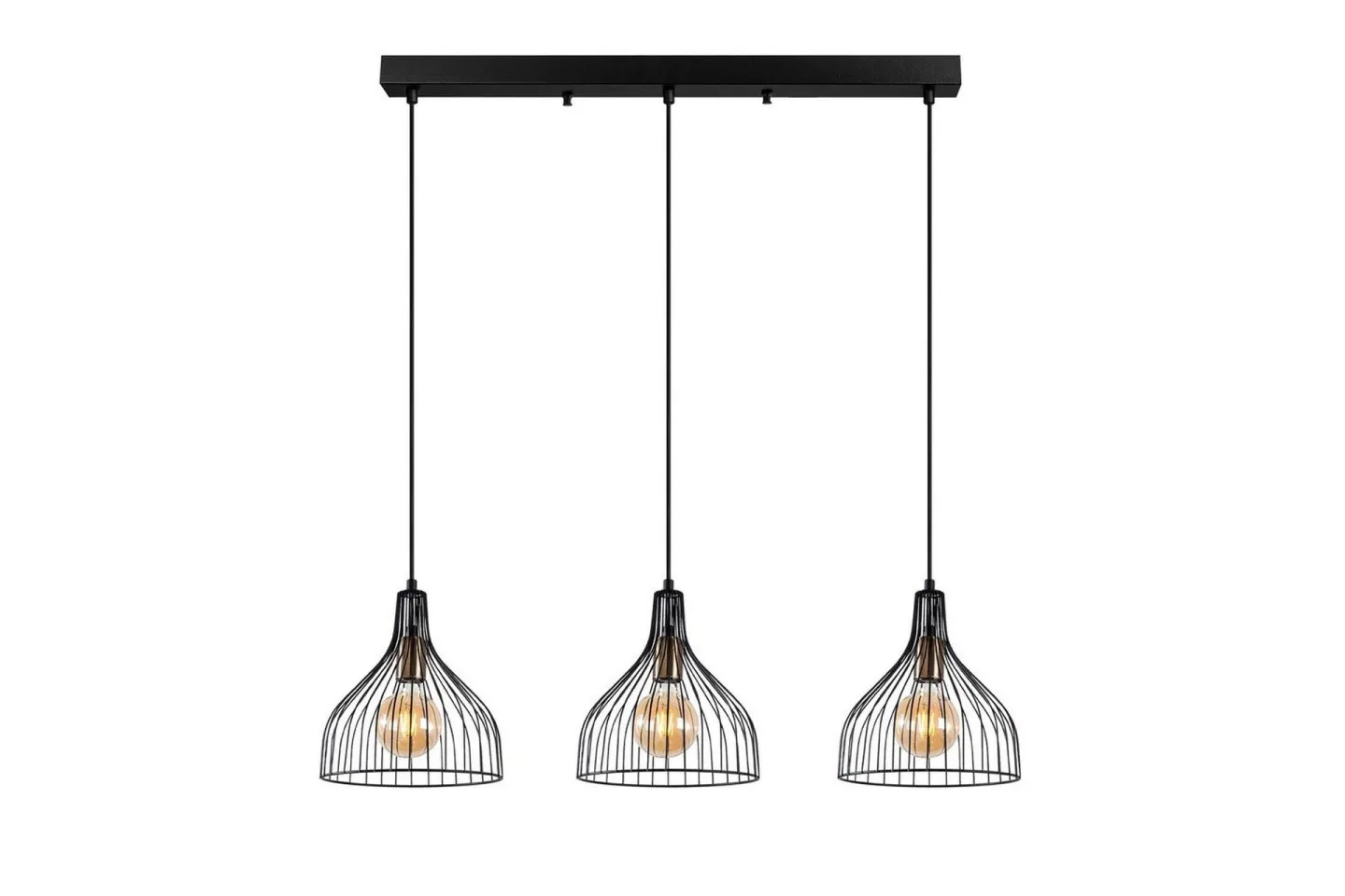 Taklampa Talnor Horizontal Three - Brons/Svart