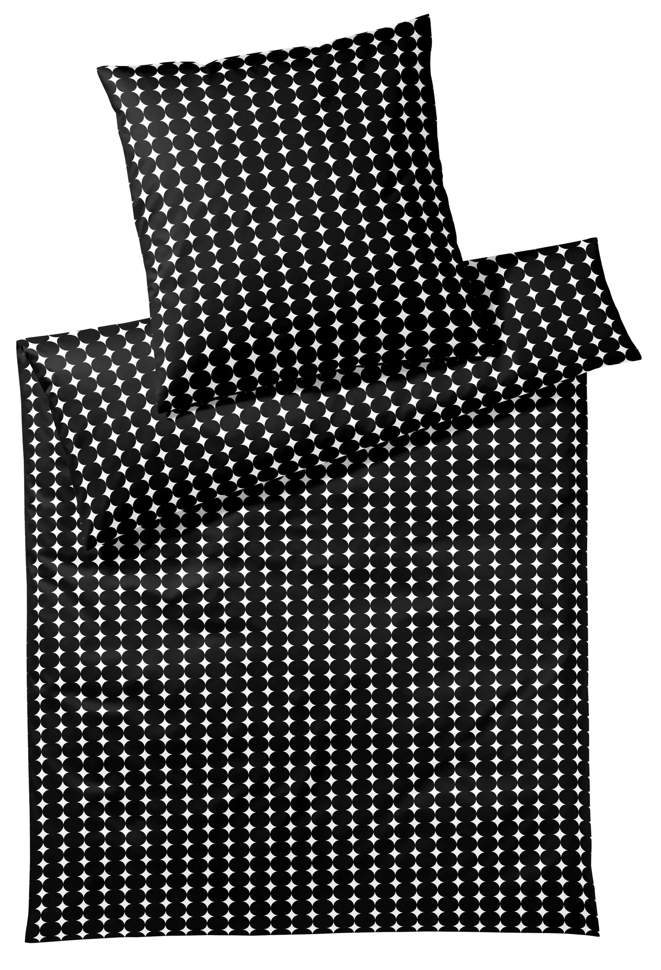 Elegante Bettwäsche Bubbles, Schwarz-Weiss | Schubiger Möbel