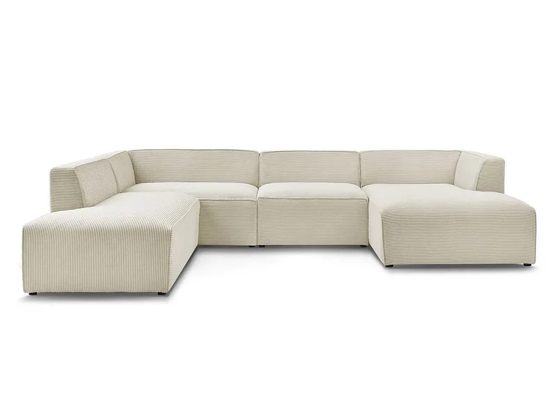 Wohnlandschaft BOBOCHIC MEGEVE Cord-Stoff beige