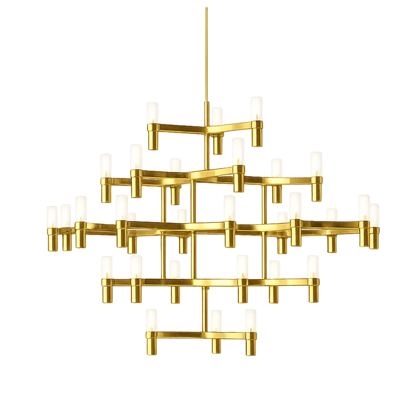 Nemo Lighting - Crown Major ljuskrona guldpläderad - Takkronor - Jehs + Laub - Guld