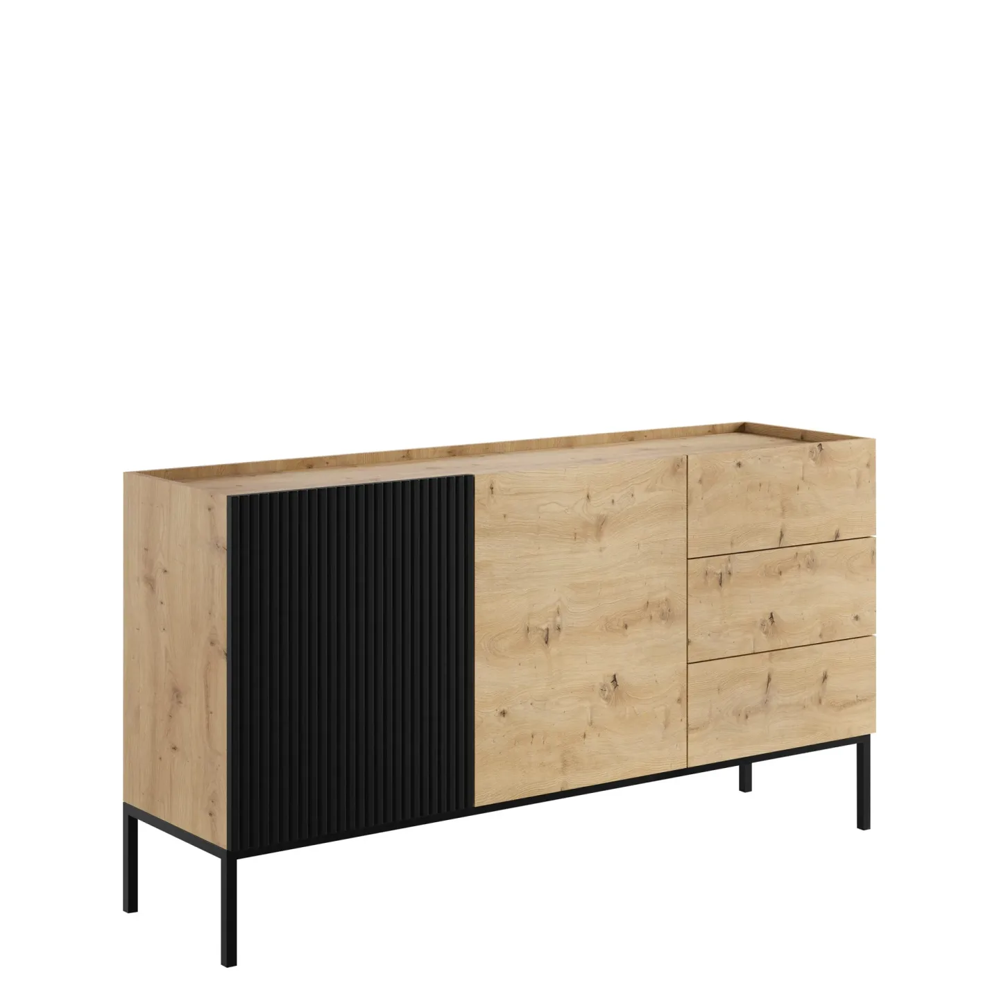 Amelus Skänk 150x42 cm - Brun/Svart
