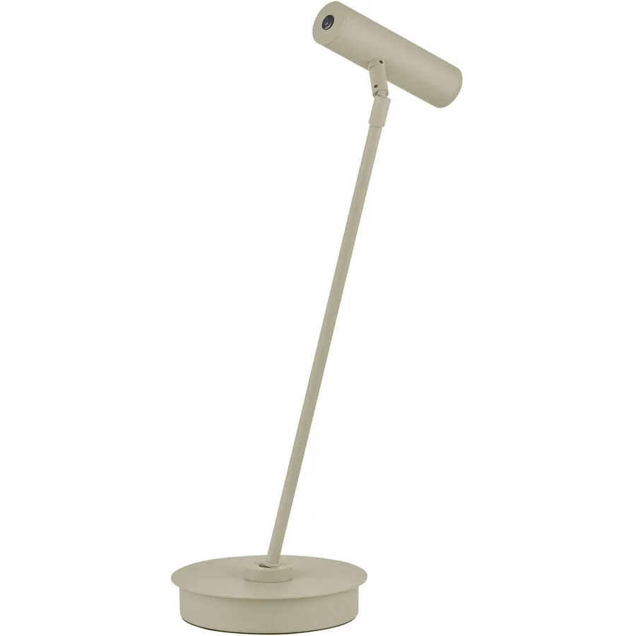 Tischlampe Tom Pro Beige Metall 47.5 cm - Farbe: sand - LED - Lichtfarbe: Extra warmweiss - Helles Neutralweiss - LED Energiesparlampen
