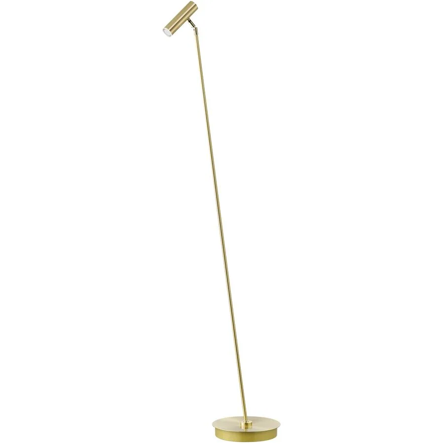 Leselampe Tom Gold Messing 140 cm - Farbe: messing matt - LED - Lichtfarbe: Extra warmweiss - LED Energiesparlampen
