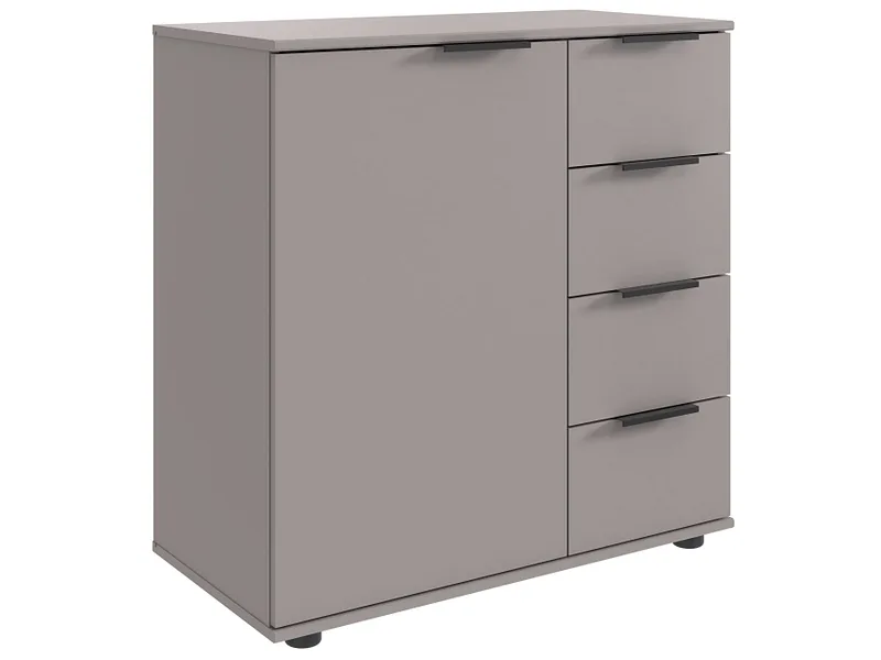 Kommode MIDNIGHT 1 Tür 4 Schubladen 41x81x83cm beige melamin