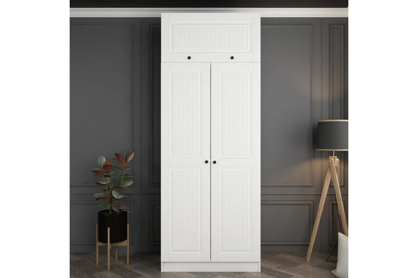 Fruitland Garderob 90 cm - Vit