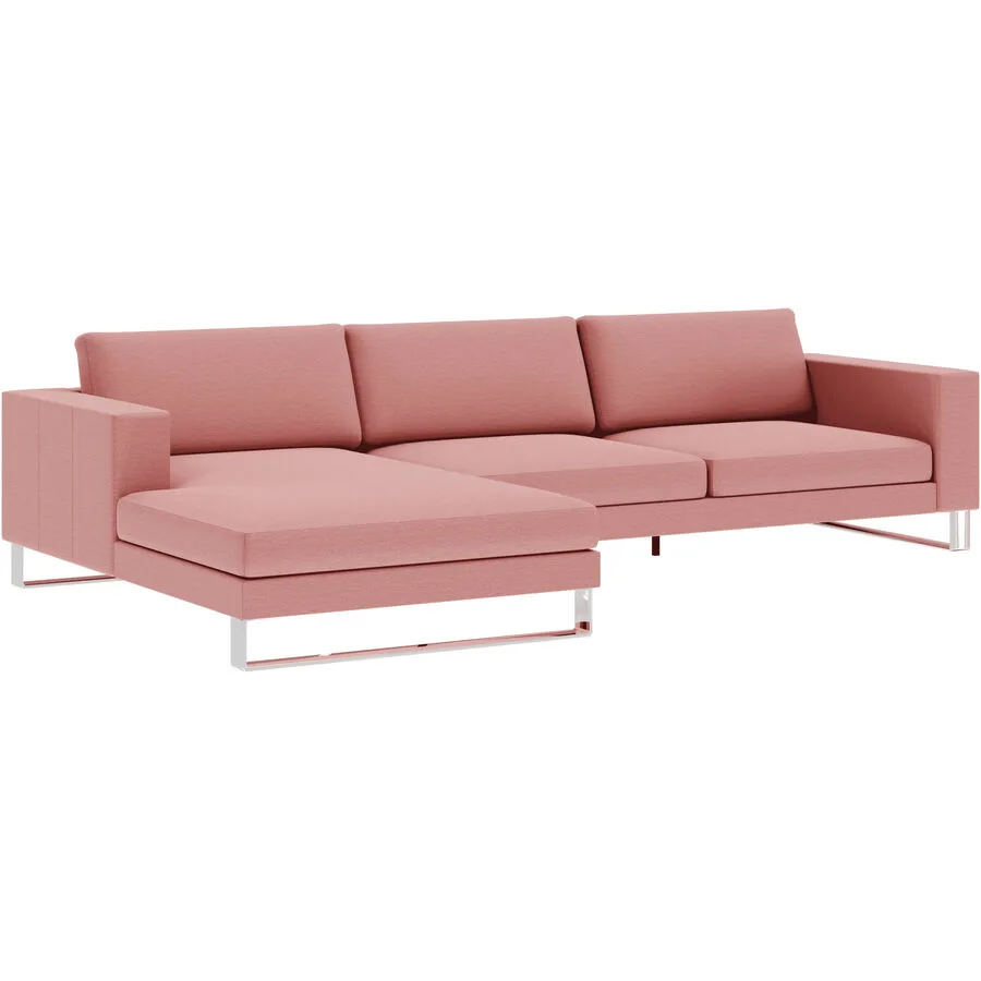 Ecksofa Domino Rot Stoff 310 cm 181 cm - Möbel Konfigurator: Traummöbel individuell zusammenstellen