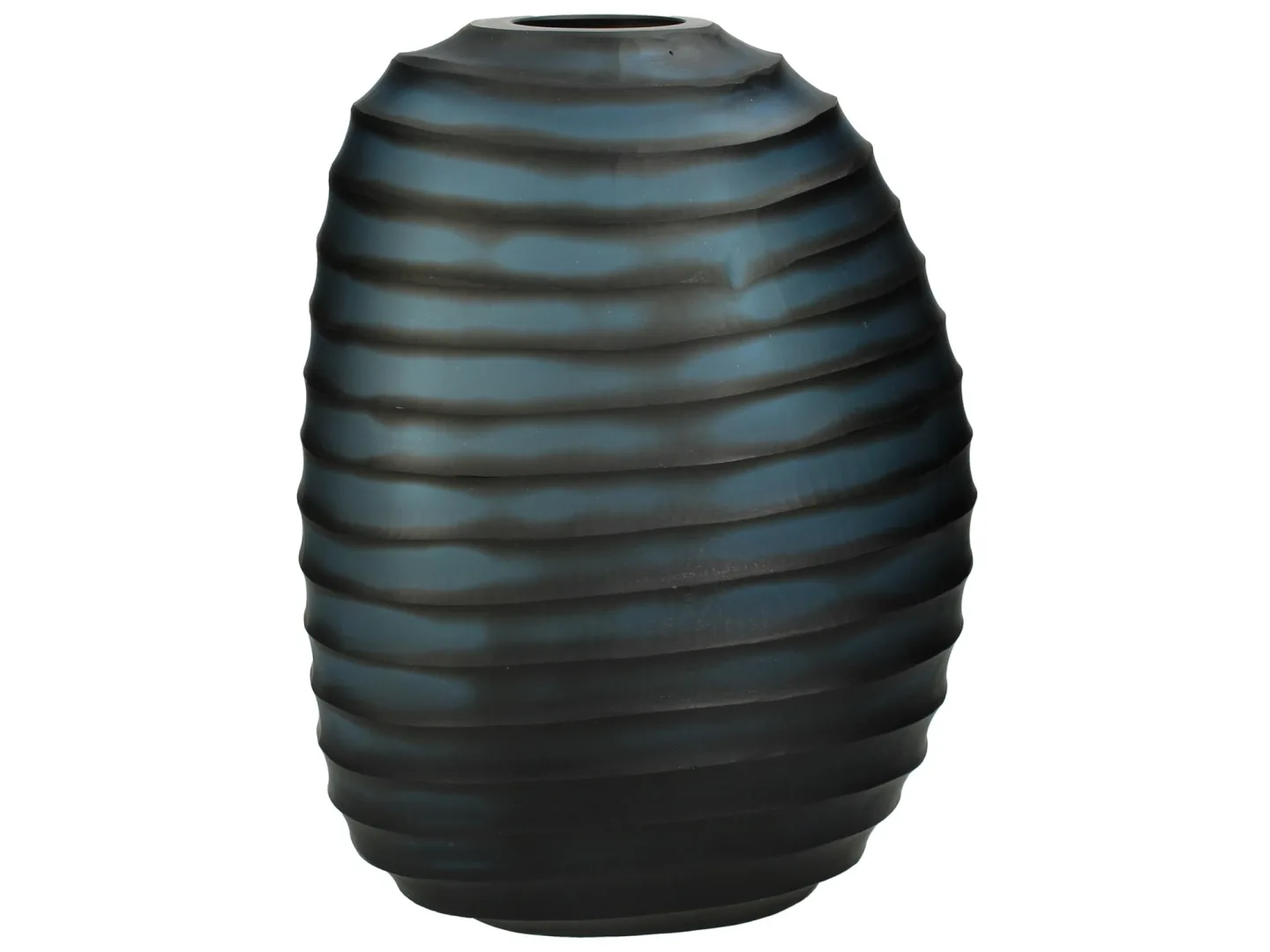 Kersten Vase Glas Dunkelblau B: 23 cm | Schubiger Möbel