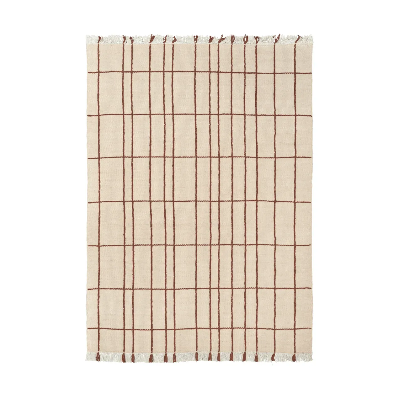 Ferm Living Sen matta Parchment-chestnut, 140x200 cm