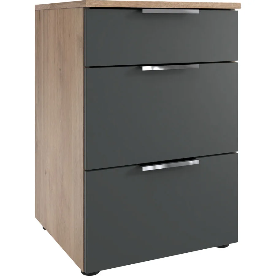 Kommode Sanko Plankeneiche/graphit Holzwerkstoff B 41 H 61 cm