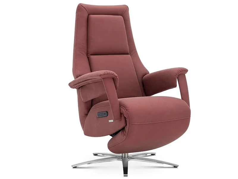 Relaxsessel CAMPO DE FIORI MONROE Echtleder rot