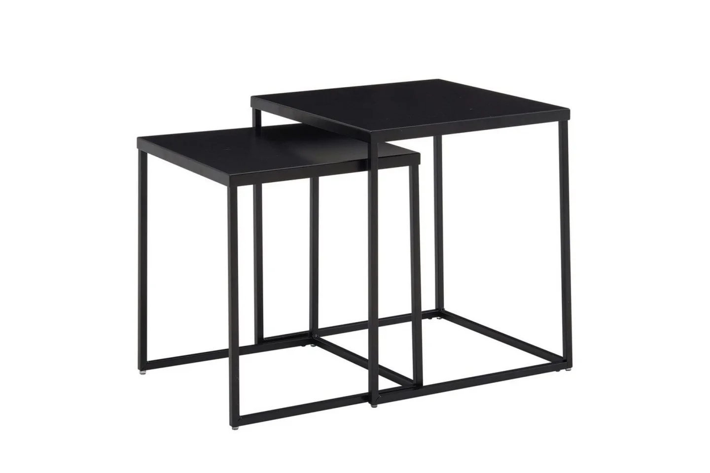 Satsbord Wohnling Set om 2 metall pulverlackerad med metallben modern -