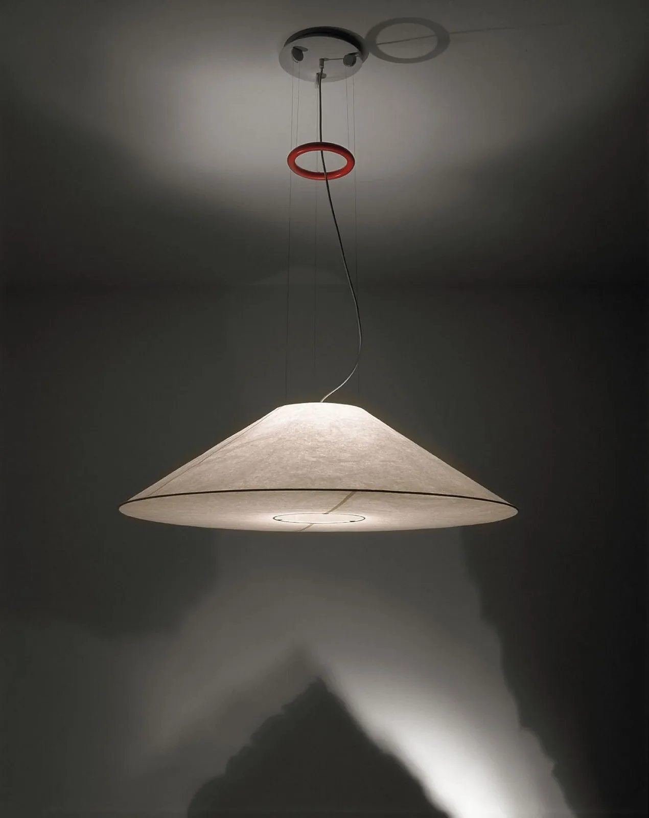 Maru Pendelleuchte H100-160cm - Ingo Maurer - Wohnzimmer - Papier / Karton